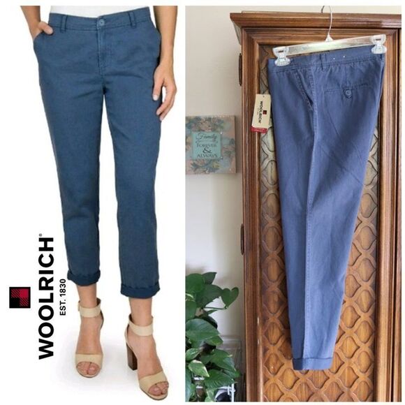 Woolrich Sunday Chino Pants -  Dark Cobalt Blue - Picture 15 of 16